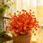 Arrangement floral de luxe, feuillage orange mélangé avec eucalyptus et fougères pour toutes les saisons - centre de table pour l'Action de grâce, le mariage, le bureau et le salon