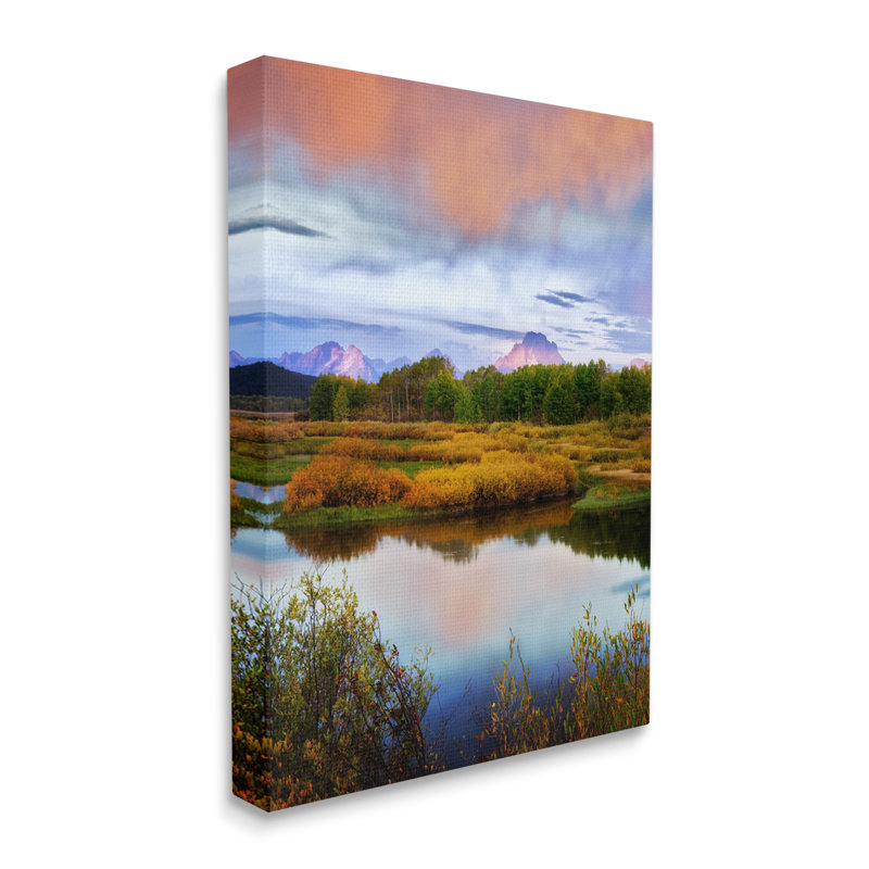«Au-823-Canvas Cloudy Pond Mountain Peaks On Canvas» par Dennis Frates, photographie, H 20 po x l 16 po x P 1,5 po