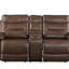 Brown Leather-GEL Match Recliner Loveseat