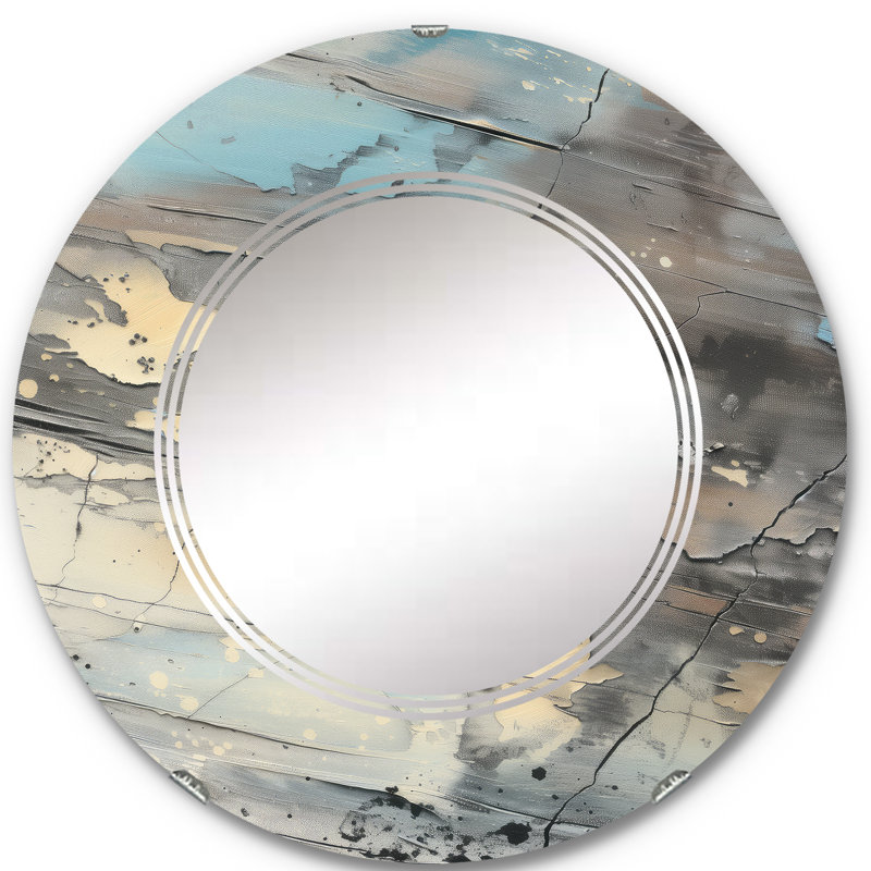 Rock Panel II Modern and Contemporary Accent Mirror, 23.6" H x 23.6" W x 0.24" D
