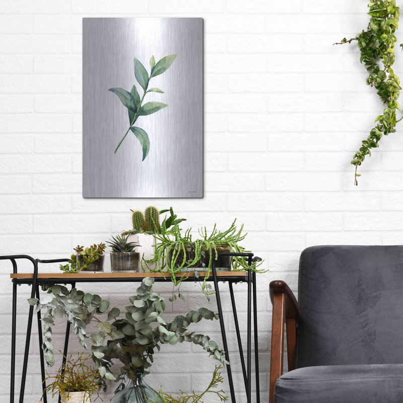 «Eucalyptus III» par Seven Trees Design, art mural en métal, H 16 po x l 12 po