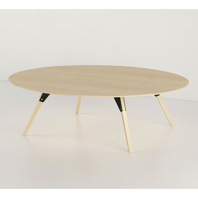 Table basse clarke, H 18 po x L 54 po x l 46 po, Érable / noir, Érable