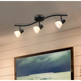 Xinbei Lighting Track Light, 3 Light Kitchen Track Lighting, Modern S-Shaped Ceiling Track Light Bar