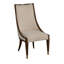 Chaise parsons à oreilles en brun