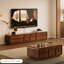 Meuble télé rétro en bois manufacturé brun noisette-1269348125
