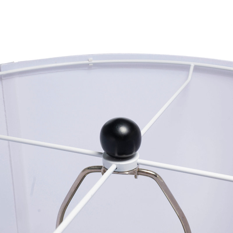 Lampe de table avec corps rond à quatre niveaux (abat-jour requis), Black