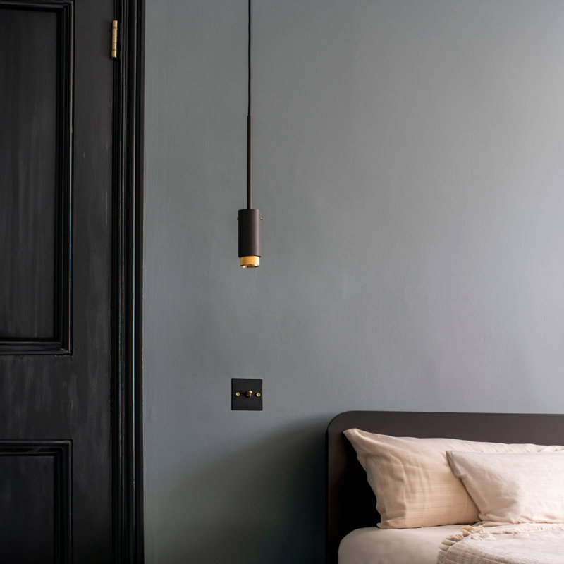 1 - Light Pendant, Brass, Graphite