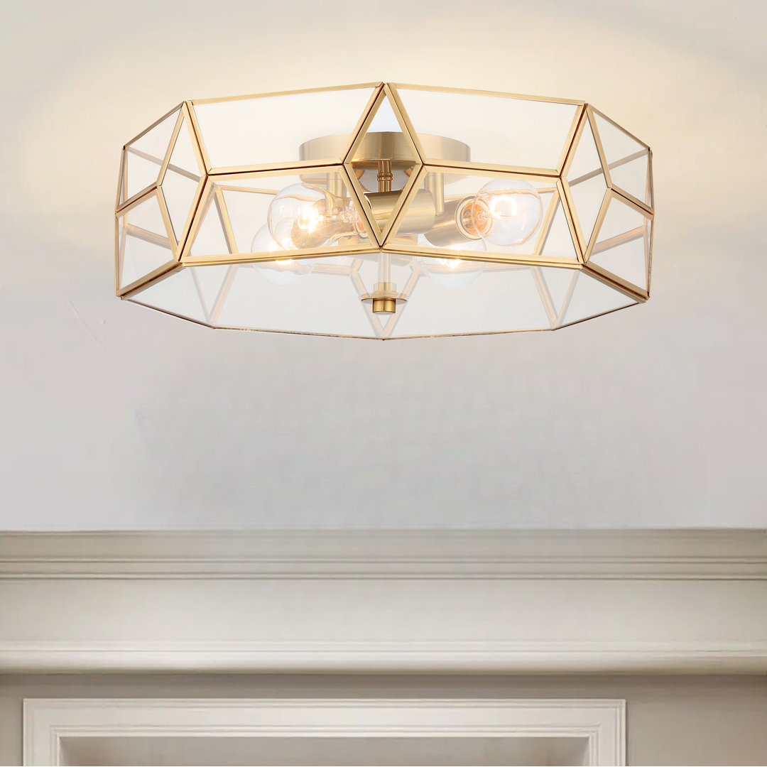 Anely 4 - Light 46cm Unique/Statement Geometric Flush Mount Light