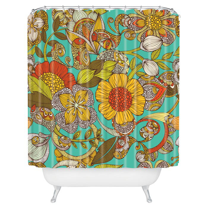 Adilene Floral Shower Curtain