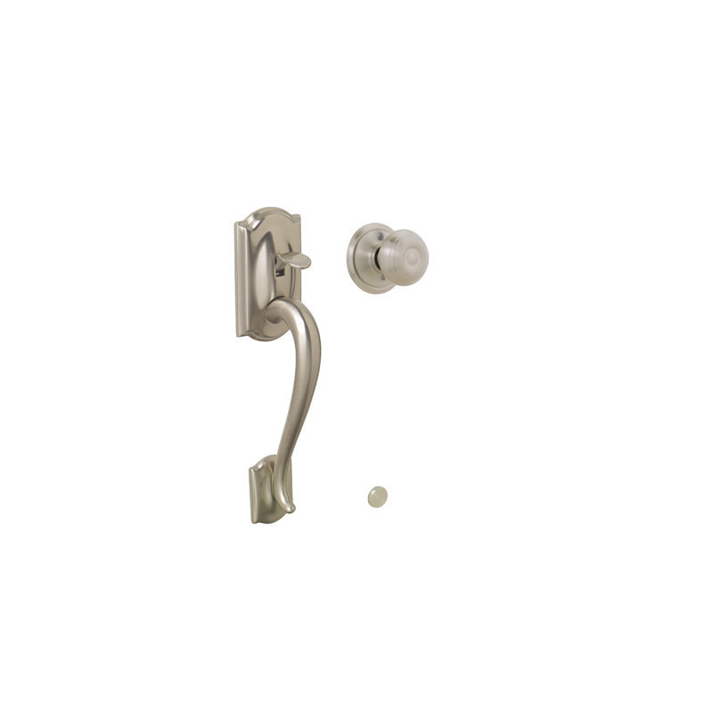 Camelot Lower Half Handle with Knob, Matte Black, Yes