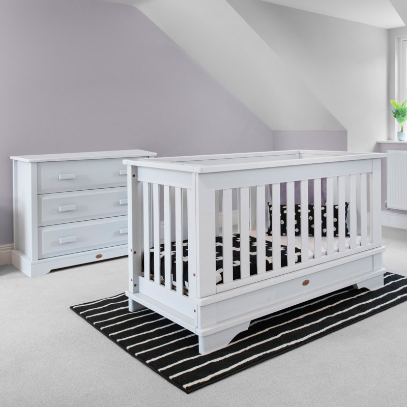 Eton Convertible Plus Cot Bed 2-Piece Nursery Furniture Set, White