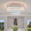 24" Modern Dimmable 5 - Light K9 Crystal Tiered Chandelier with LED Light Kit