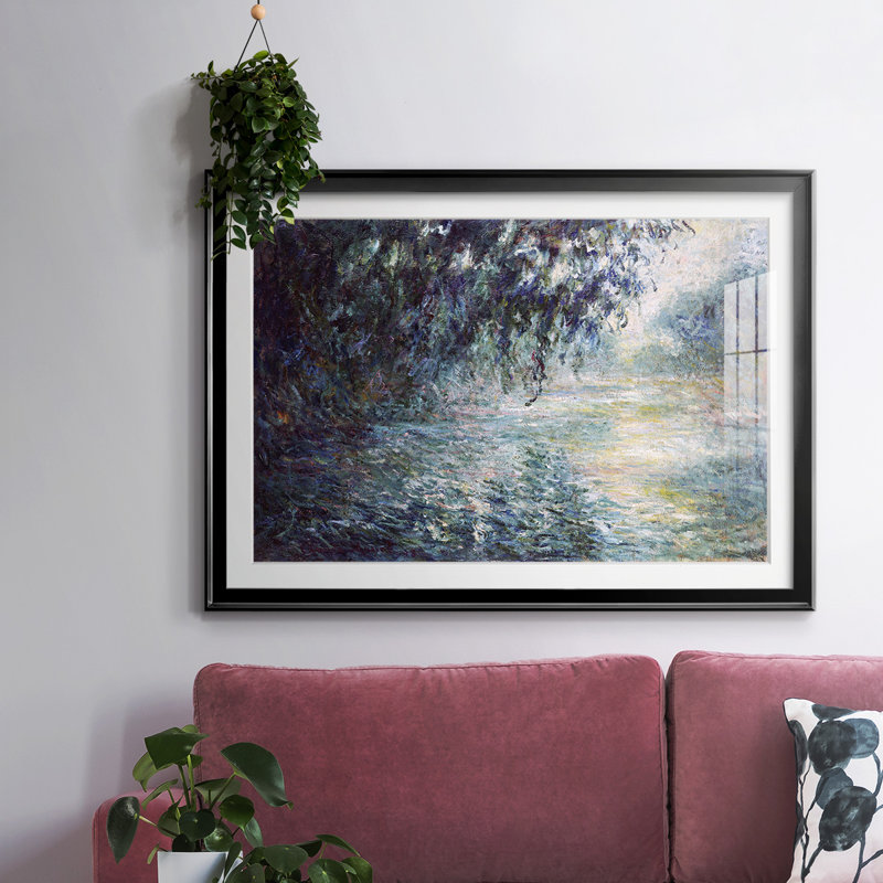 Monet, impression sur papier encadrée, Noir, H 15 po x l 21 po x P 1,5 po