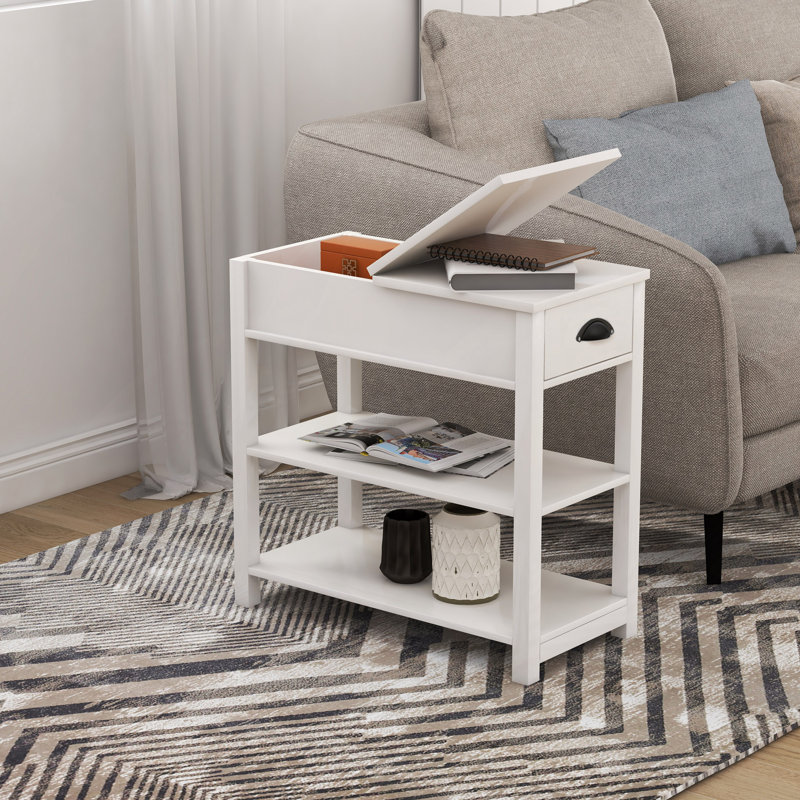 Table étroite avec tiroirs et cloison inférieure