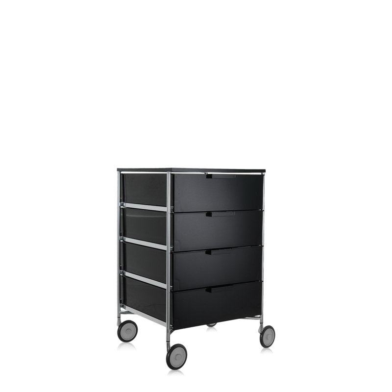 Mobil Drawer Storage, 3 Hi, With Wheels, Translucent Cobalt
