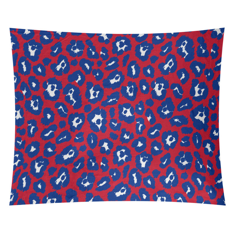 Tapisserie en microfibre de football de la Nouvelle-Angleterre, Rouge/bleu, H 68 po x l 80 po