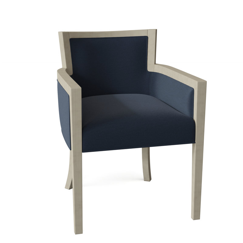 Chaise avec accoudoirs rembourrée Albany, Indigo 8789, Espresso