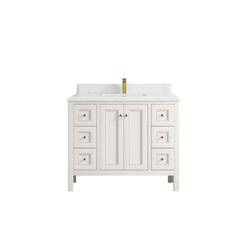 Meuble-lavabo simple en albâtre avec quartz Cove Nashville, Empira