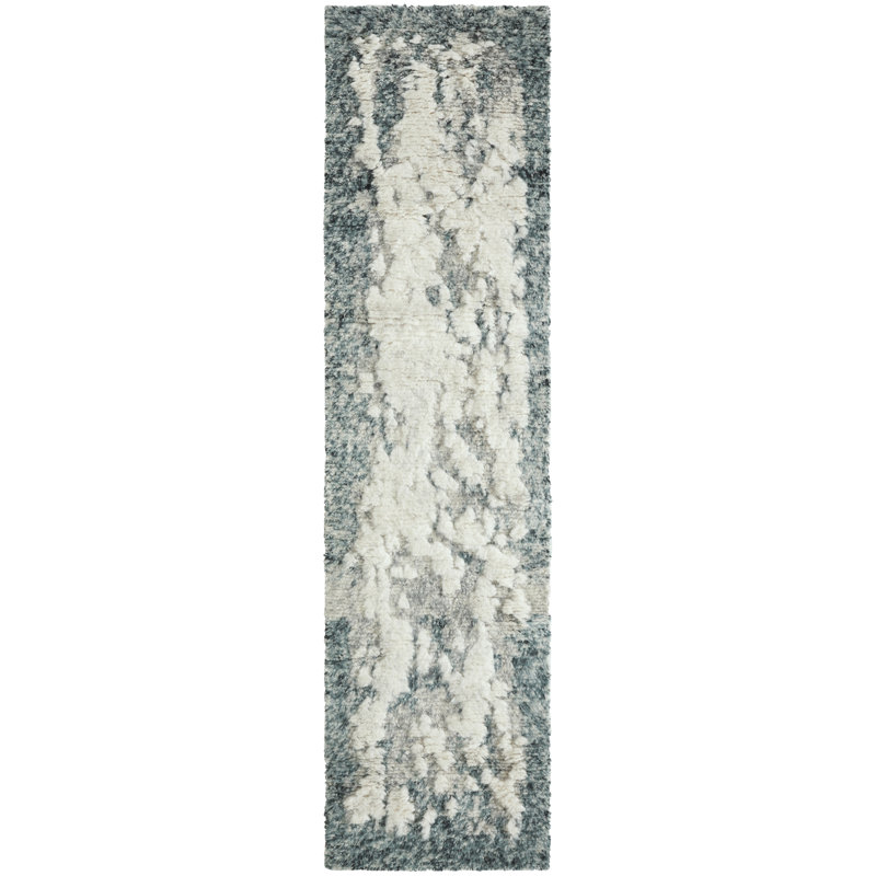 Derekia Wool Abstract Area Rug, Runner 2'6" x 10'
