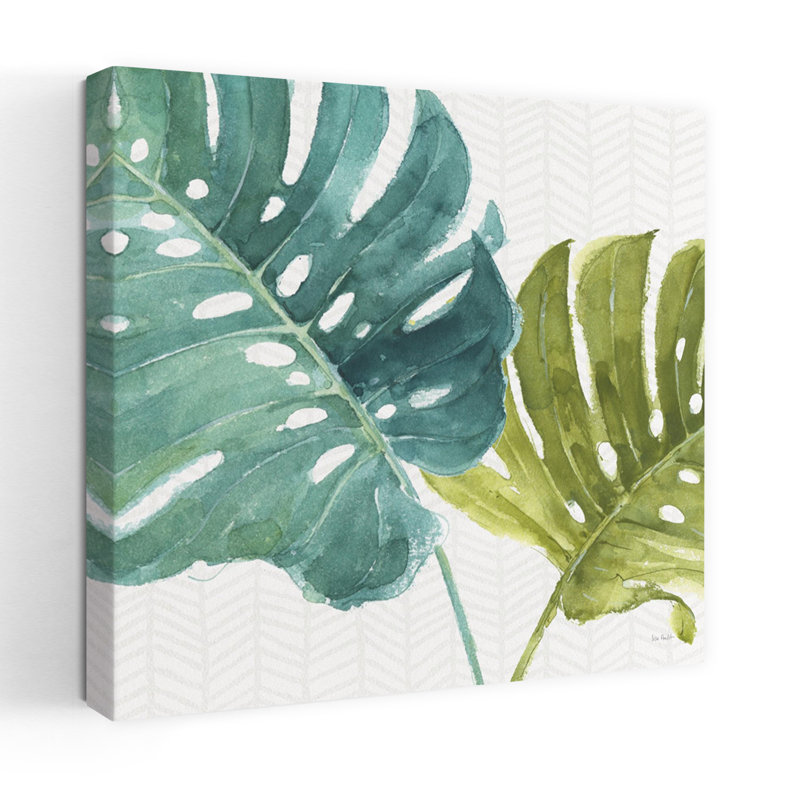 Vert tropical mélangé Lxxv avec motif de chevrons, H 18 po x l 18 po