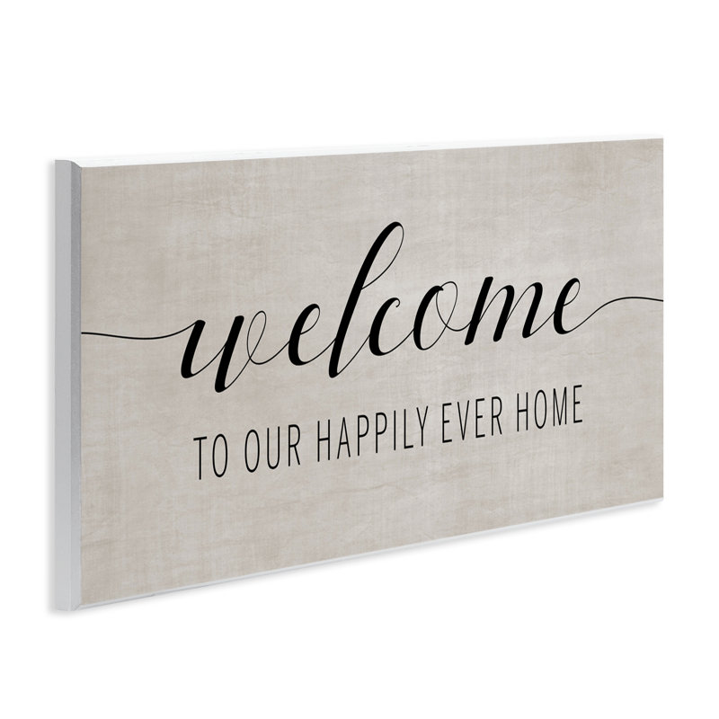 Plaque murale Happily Ever Home Welcome, design par Amanda Murray