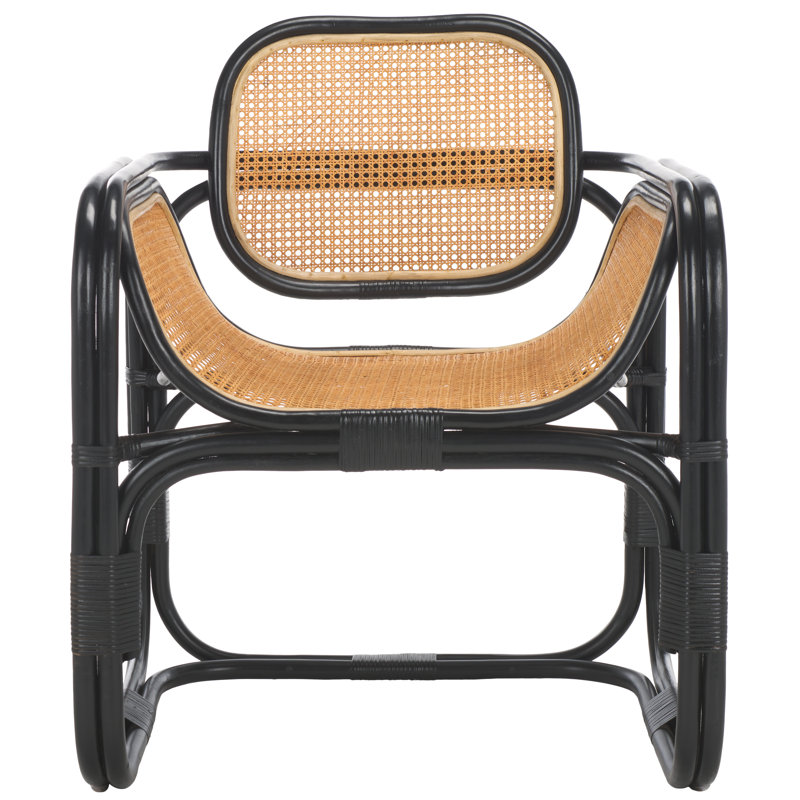 Destrie Rattan Accent Chair, Black