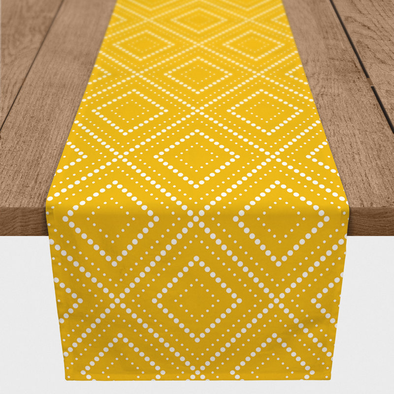 Chemin de table Auric, 90 po x 16 po, Jaune