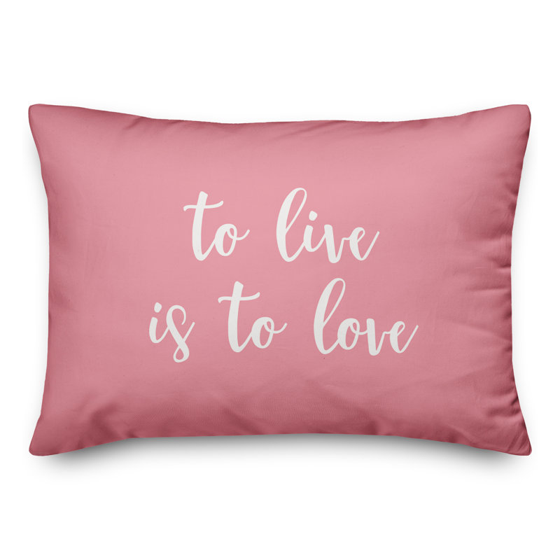  Coussin To Live Is To Love, Rose