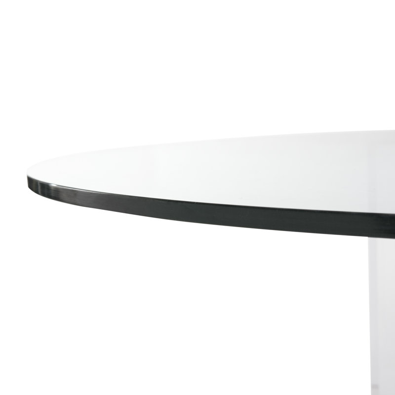 Ravello Round Glass Top Dining Table, 30" H x 42" L x 42" W