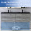 Meuble-lavabo mural mural flottant simple gris-832527707