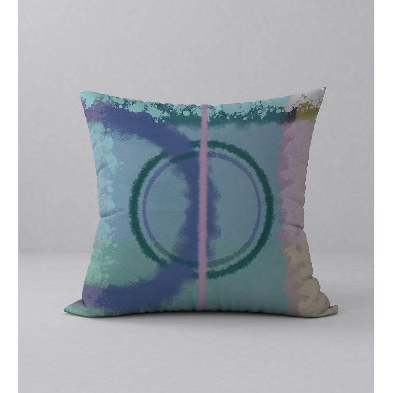 Abstract Reversible Throw Pillow, 18" H x 18" W