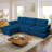 Oversized modern comfy comfy sofa with Ottoman-867979015