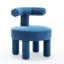 Fauteuil demi-tonneau en velours Bula-295063041