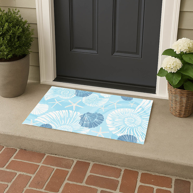 Starfish Outdoor Doormat, Blue, 21" W x 34" L
