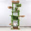 Arbre à chat de 68 po de hauteur à plusieurs niveaux avec hamacs, panier suspendu, grotte pour chat, coussin amovible, poteaux à griffer - tour de chat en peluche pour chats d'intérieur, pour chats multiples-121083334