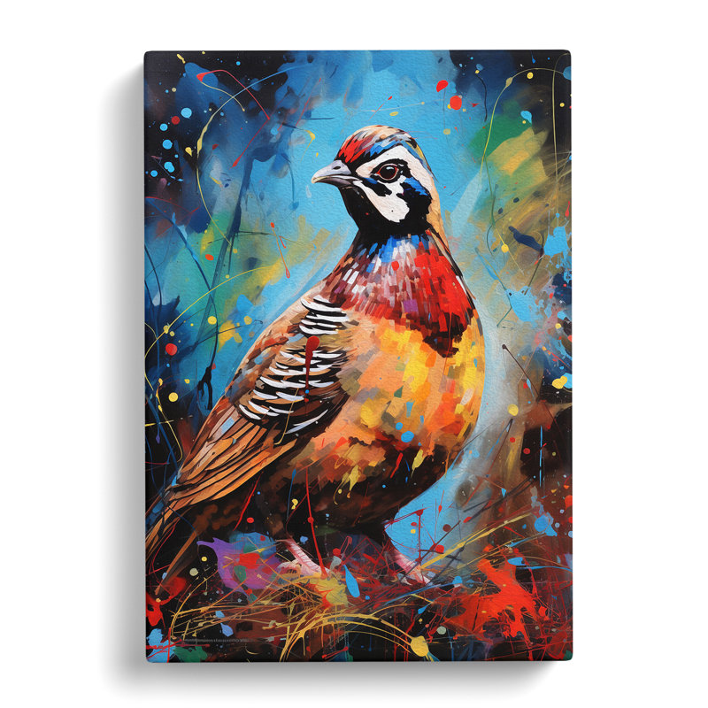 Partridge Action - Wrapped Canvas, 60cm H x 40cm W x 3cm D