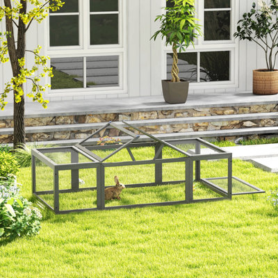 Grand refuge en bois pour lapin et huche pour petits animaux