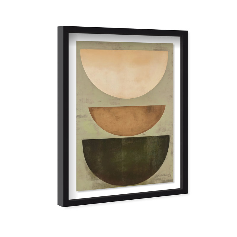 Sun-Kissed Minimalism III Shadowbox Abstract Print by Oliver Gal, Black Frame, 10 x 15, 46.5"H x 31.5"W, Black Frame