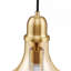 Luminaire suspendu en forme de cloche en verre doré / ambre de 9 po de diamètre-977976308