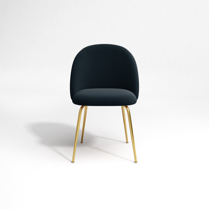 Ella Dining Chair, Blue, Gold