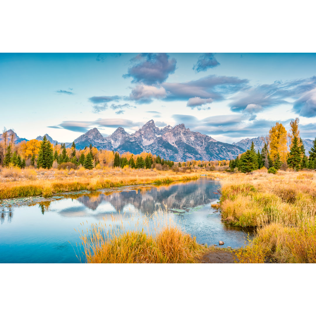 Snake River Reflexion von Benedek - Ohne Rahmen auf Leinwand