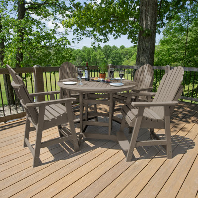 Anette 4-Person 48" Round, Counter-Height Dining Set
