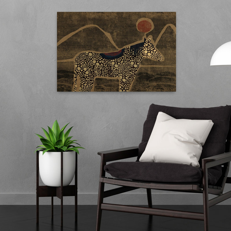 Reproduction d'art mural cheval rouge, 16" H x 24" W