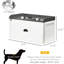 Arrangement d'alimentation pour grands chiens - Bols et rangement spacieux, tiroir de rangement blanc surélevé pour grands chiens