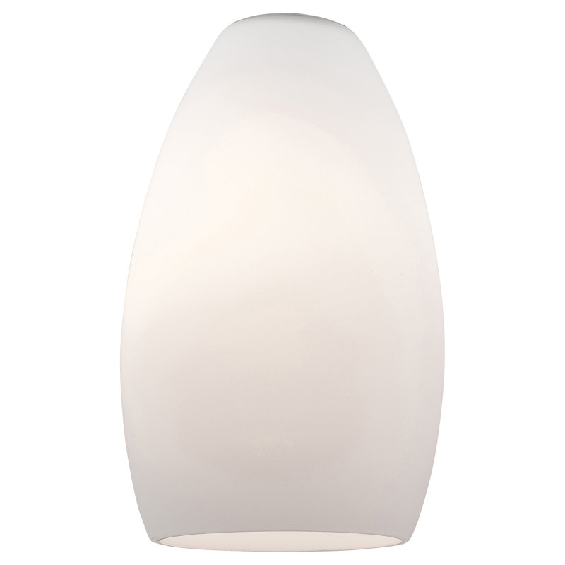 9'' H Glass Oval Pendant Shade, Opal
