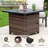 Argyri 32" Outdoor Square Rattan Propane Gas Fire Pit Table for Outside Patio