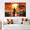 «Orange African Journey IV», ensemble d'art mural paysage africain