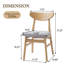 Chaises de salle à manger confortables, ensemble de cuisine scandinave moderne en bois d'hévéa-290198386