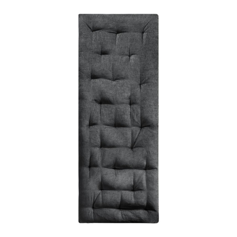Coussin de sol en poly chenille 27 po x 74 po, Gris anthracite