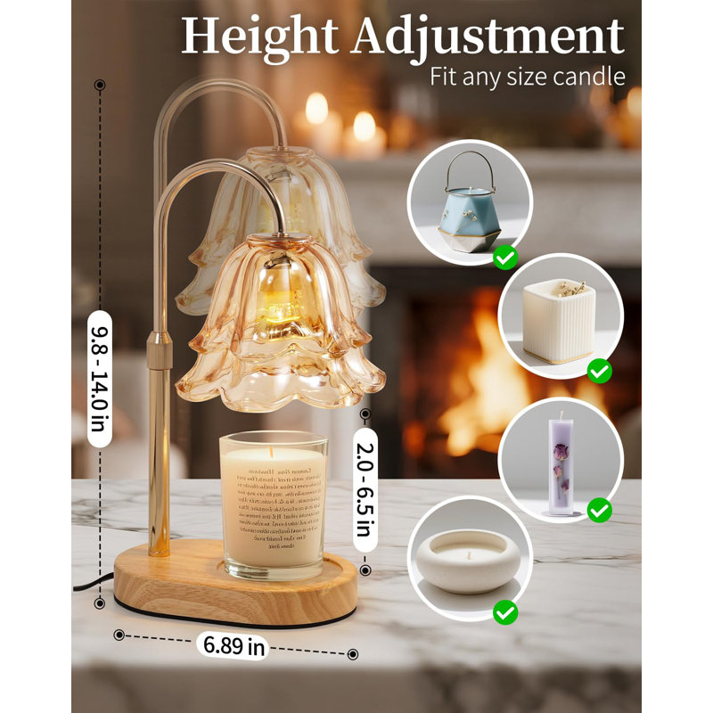 Candle Warmer Lamp With Timer - Dimmable Electric Candle Warming Lamps, Adjustable Wax Melter Wamers Light For Jar Candles, Birthday Gifts For Women，Valentine's Day